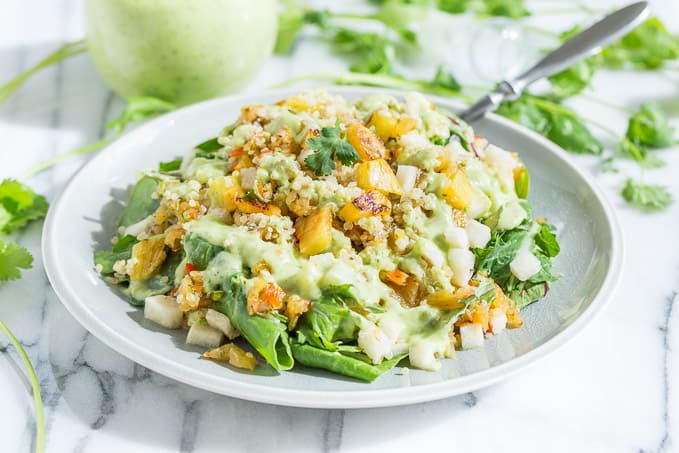 Refreshing Tropical Quinoa Salad with Zesty Coconut Lime
